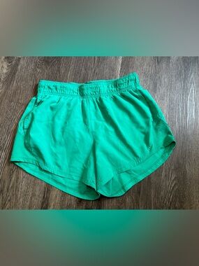 Athletic Works Women's Bright Green Running Shorts